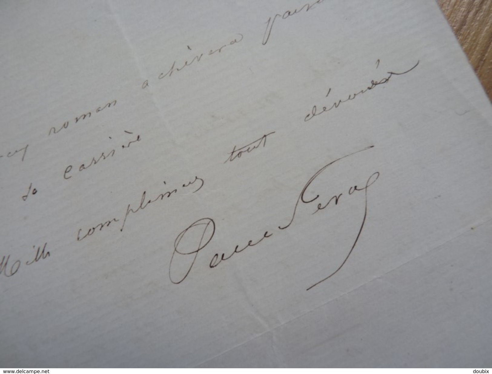 Paul FEVAL (1816-1887) Romancier CAPE Et D'EPEE. Feuilletoniste. AUTOGRAPHE - Autres & Non Classés