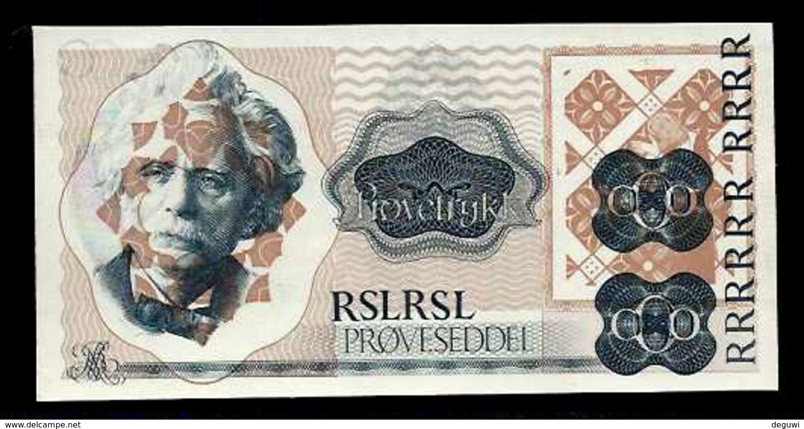 "NORWAY BANK" Werbenote (promotional Note), Testnote, "Edvard GRIEG", RRRRR, UNC, Intaglio, Uniface - Norvège