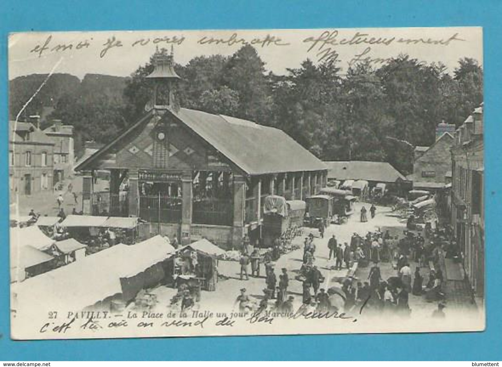 CPA 27 - Le Marché Place De La Halle PAVILLY 76 - Pavilly