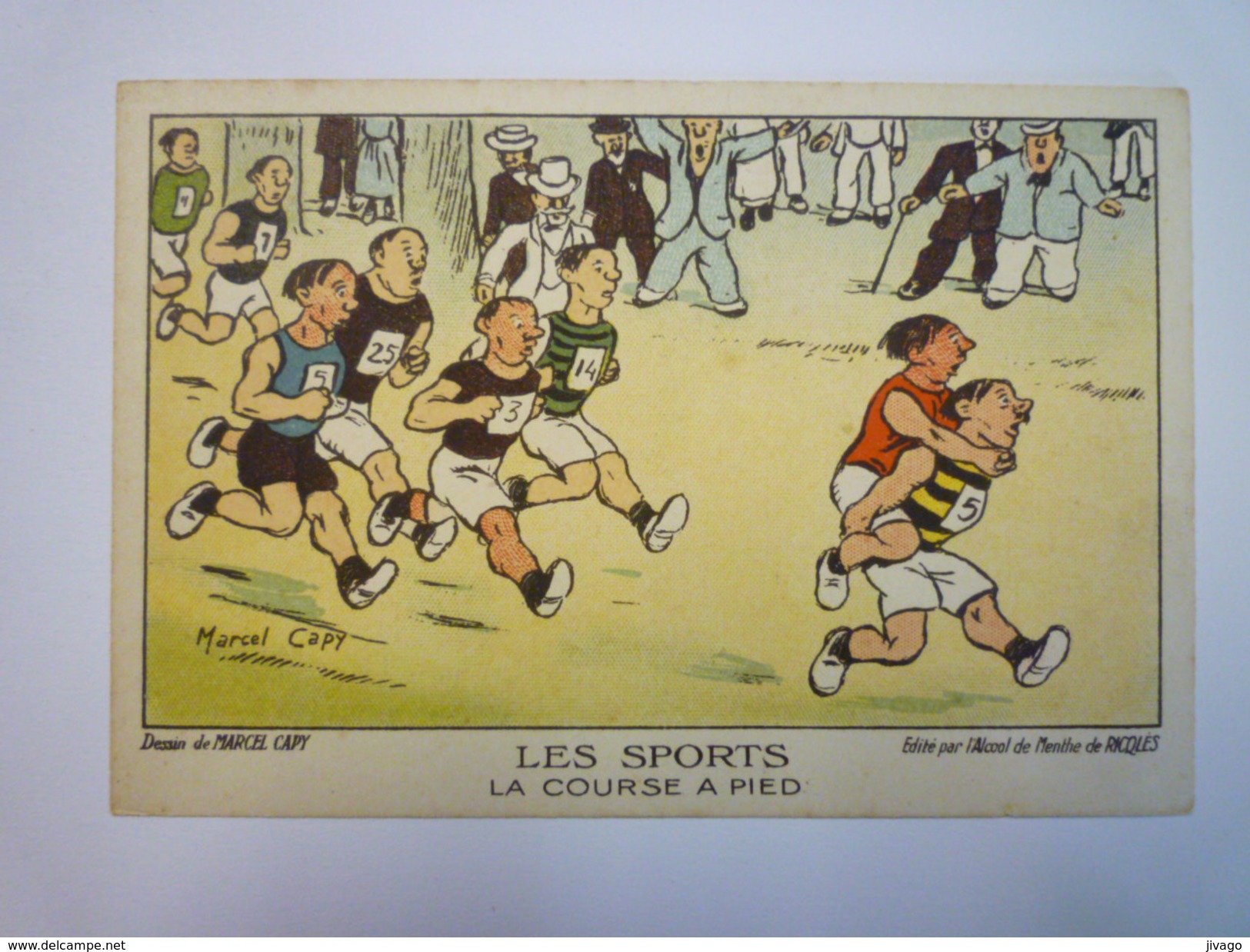 IMAGE  PUB  Alcool De Menthe  De  RICQLES  :  Les SPORTS  -  La  COURSE à PIED    - Athletics