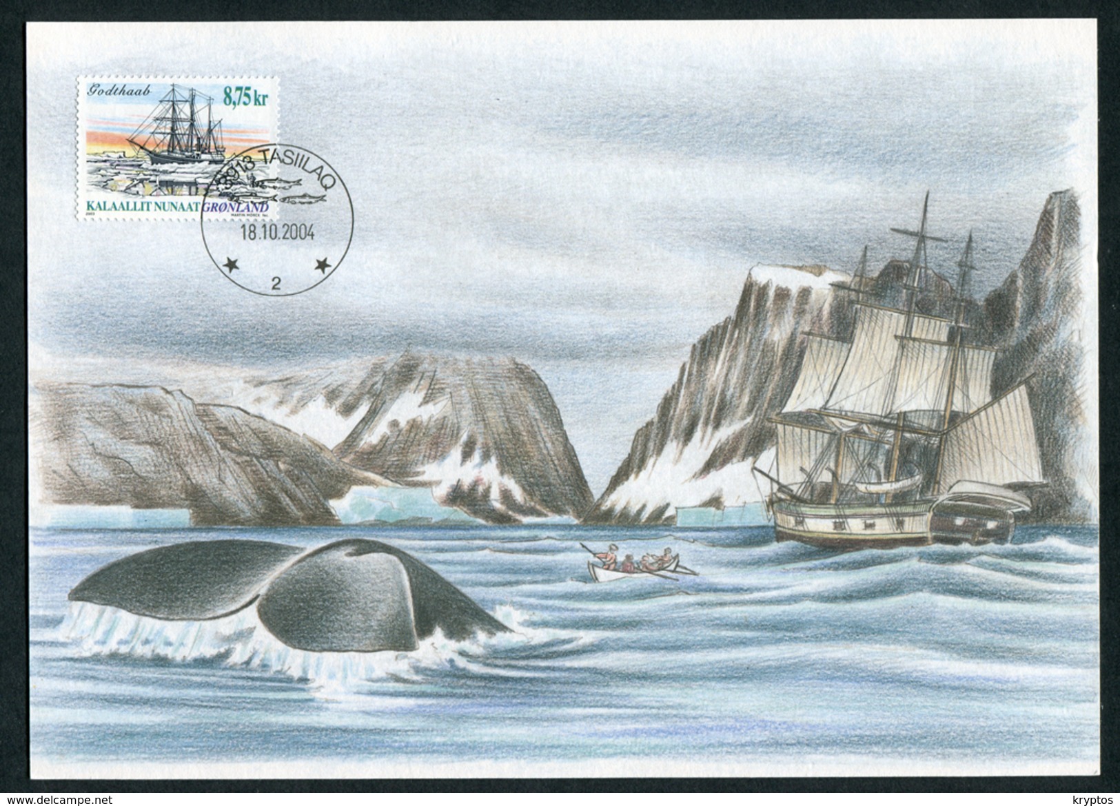 Greenland 2004. Ship ("Godthaab") On Maximum Card - Maximumkaarten