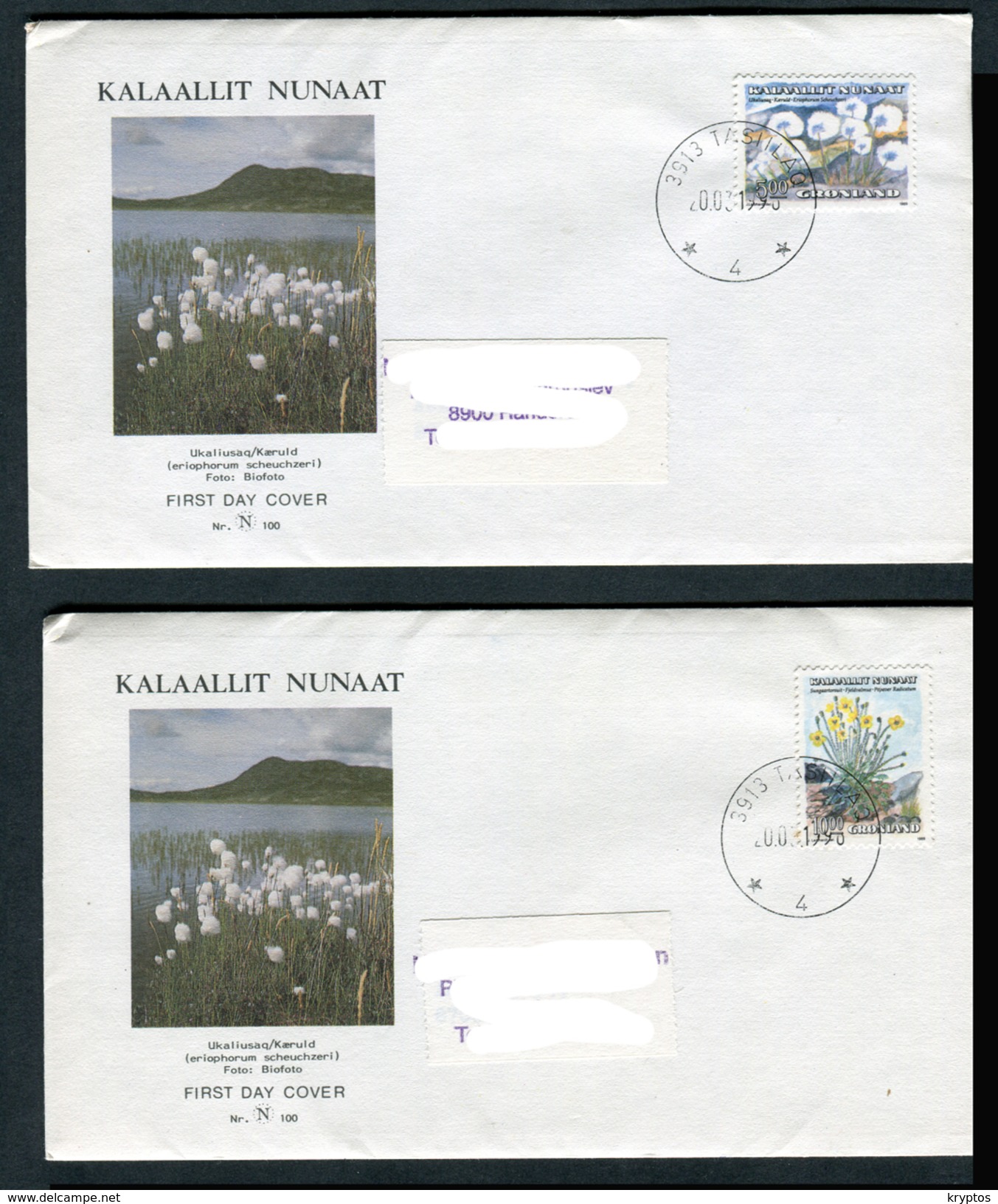 Greenland 1989. 2 Letters (NOT FDC!!) - Covers & Documents