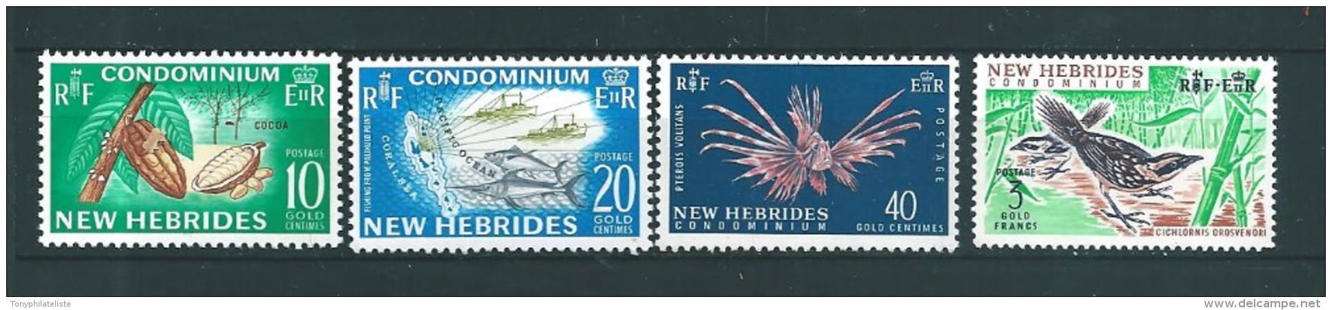 Colonie Timbres De Nouvelles Hébrides De 1965  N°219 A 222  Neufs ** - Nuovi