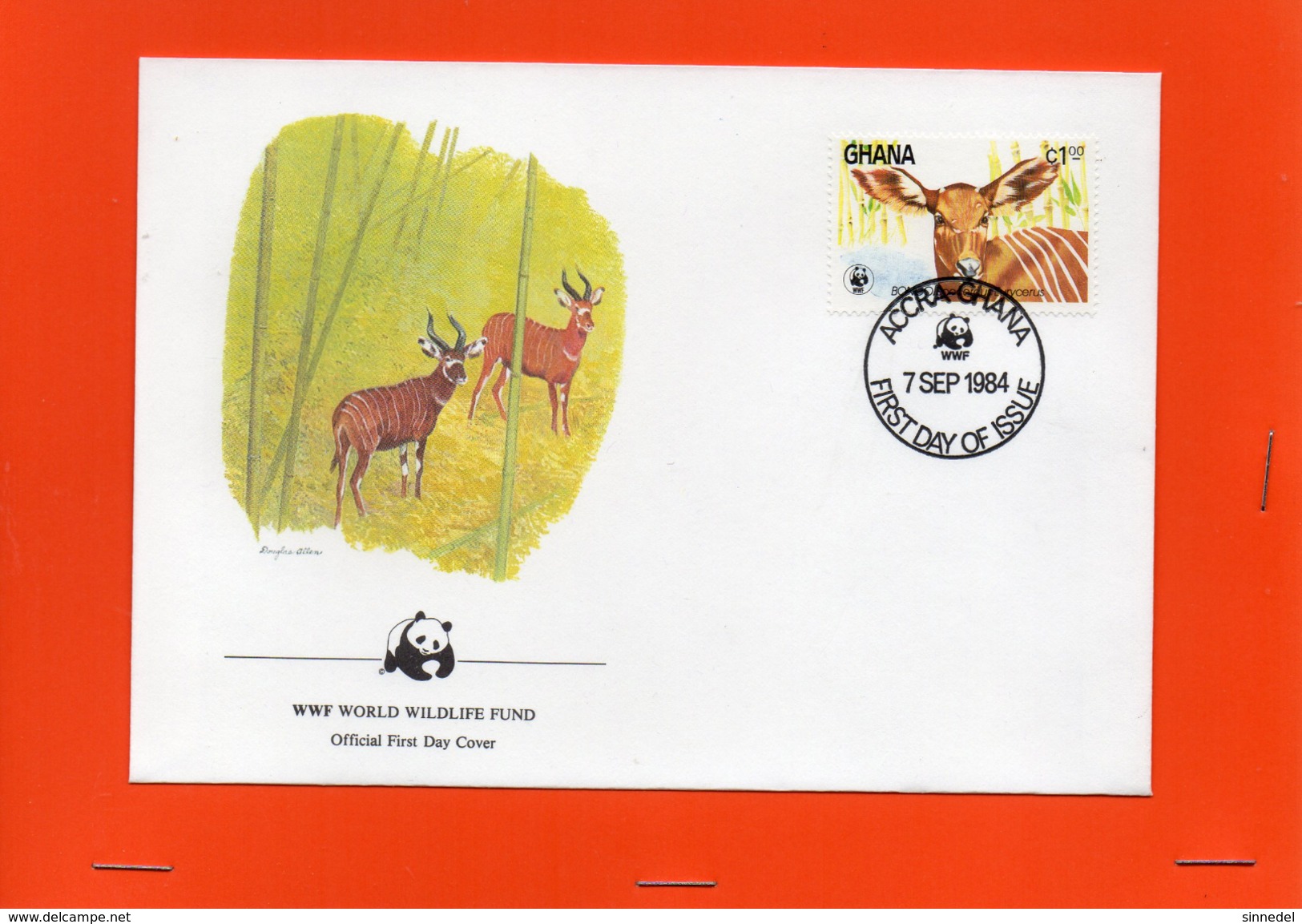 GHANA LE 07/09/1984 ANTILOPES - Briefe U. Dokumente