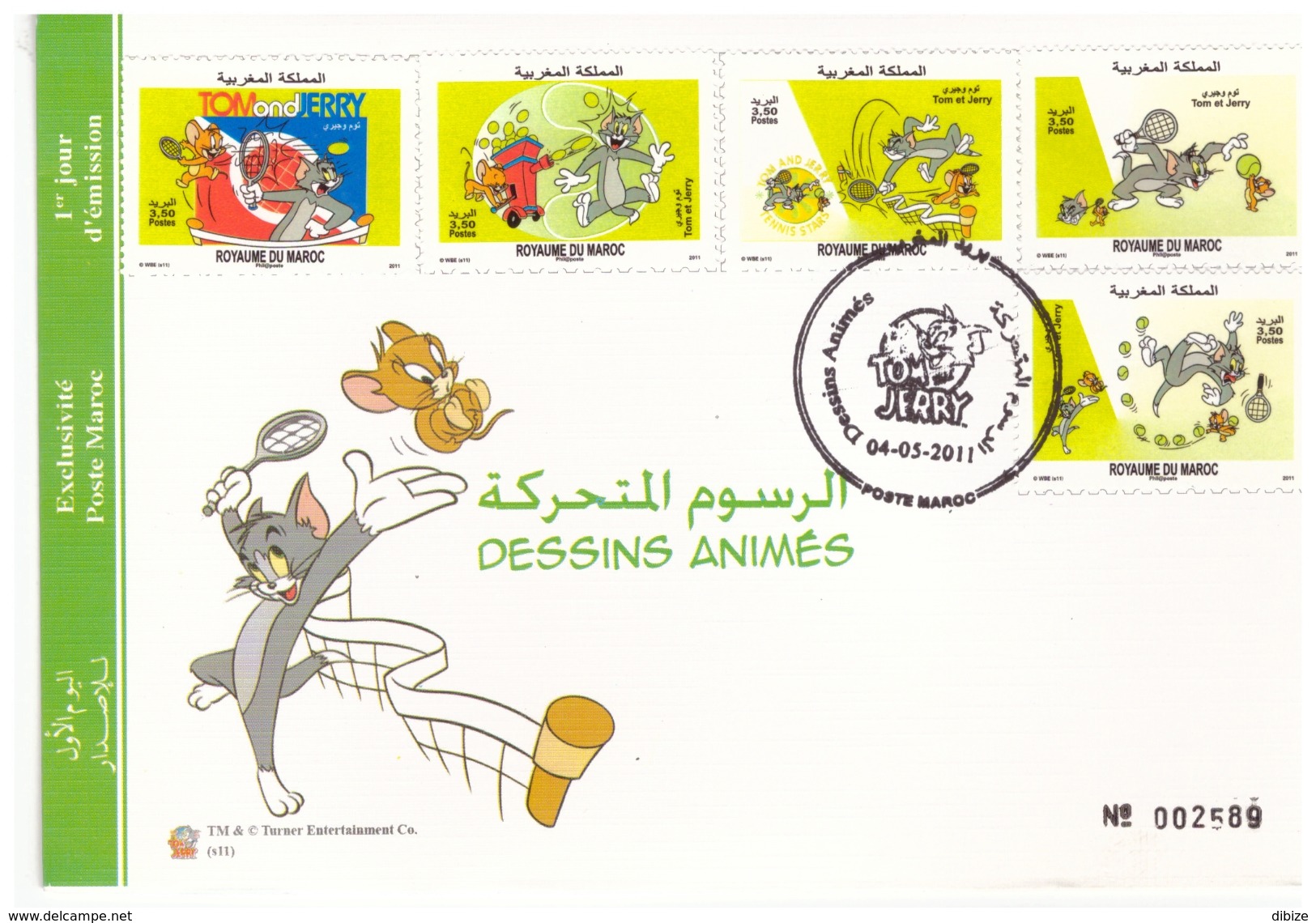 Maroc. 2 Enveloppe De 1er Jour. FDC. 10 Timbres Yvert Et Tellier N° 1574-1583. 2011. Tom Et Jerry. Dessins Animés. - Marruecos (1956-...)