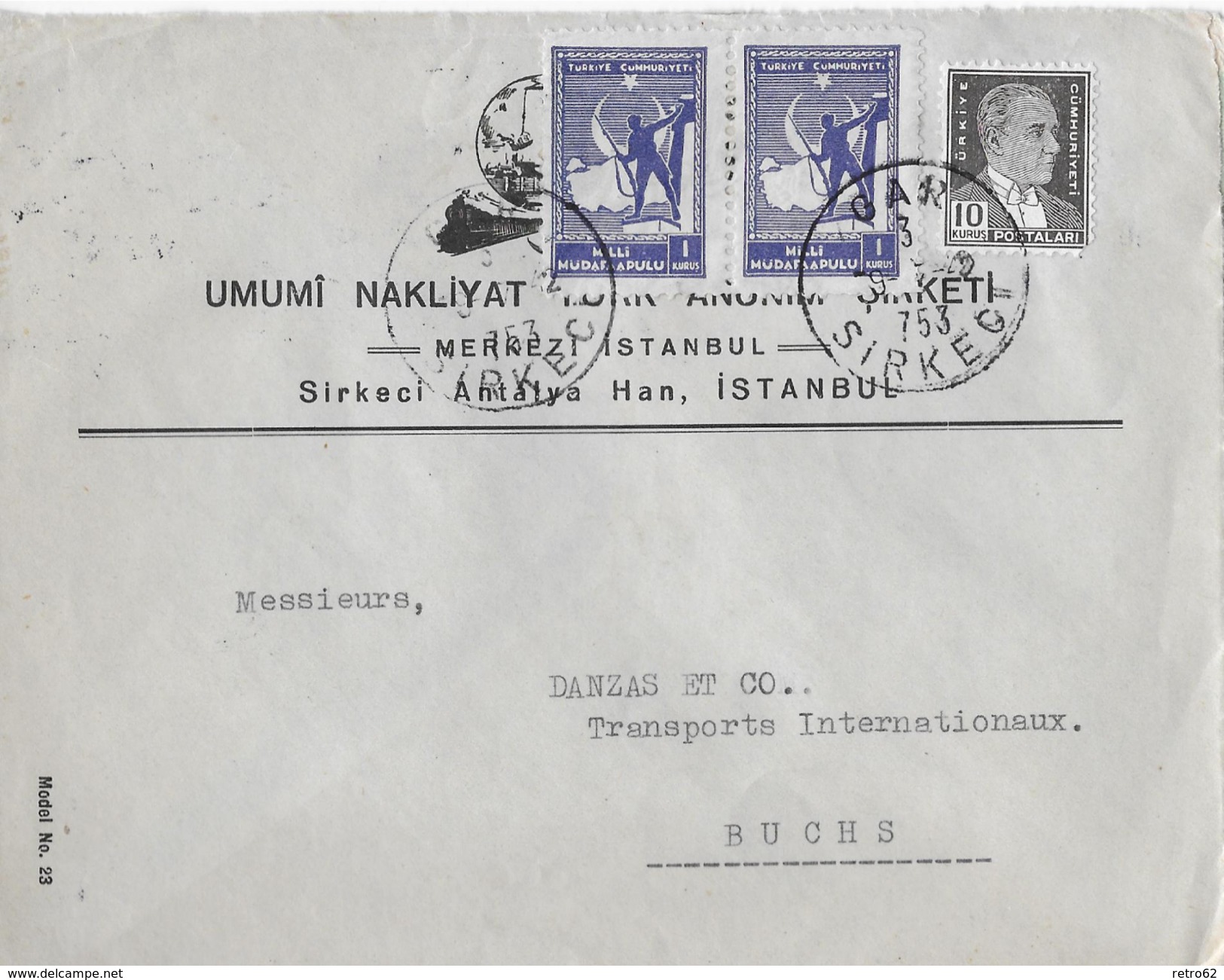 Letter Of Sirkeci Antalya To Switzerland &rarr; Nice Stamps From 1942 - Lettres & Documents