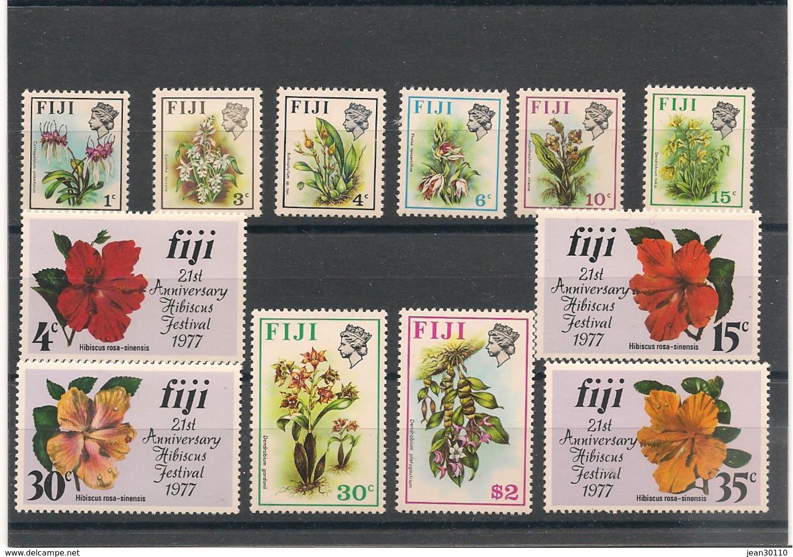 FIDJI Années  1970-72-77 Fleurs** Côte: 40,00 &euro; - Altri & Non Classificati