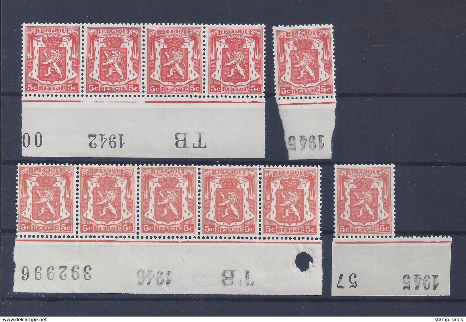 N°419/419a (drukdatums) MNH ** POSTFRIS ZONDER SCHARNIER SUPERBE - Hoekdatums