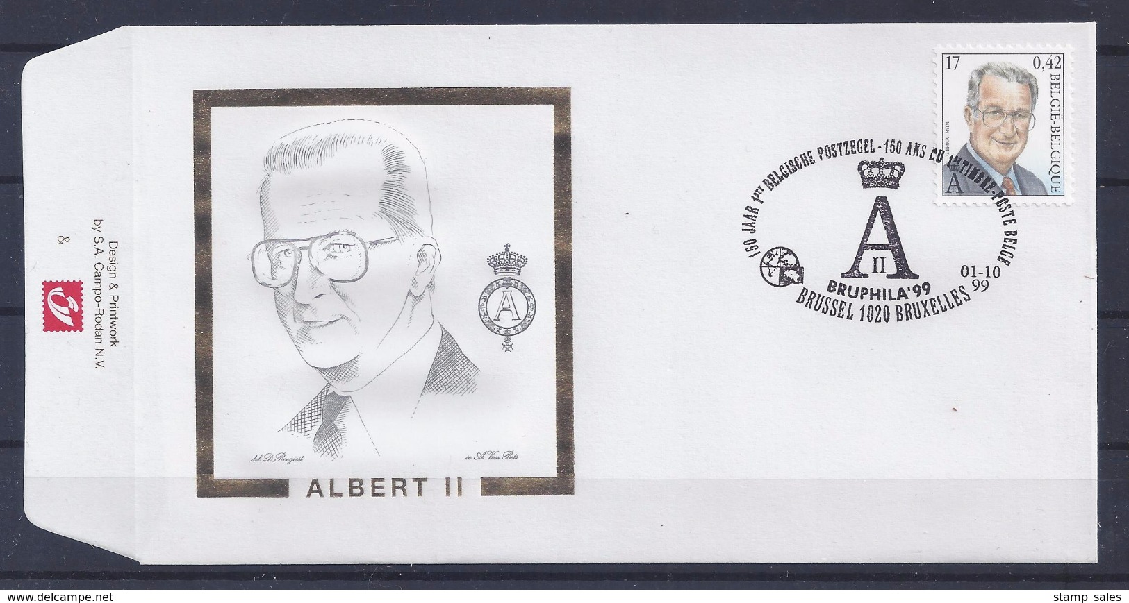 N°2840FDC GESTEMPELD Brussel - Bruxelles COB &euro; 5,50 SUPERBE - 1991-2000