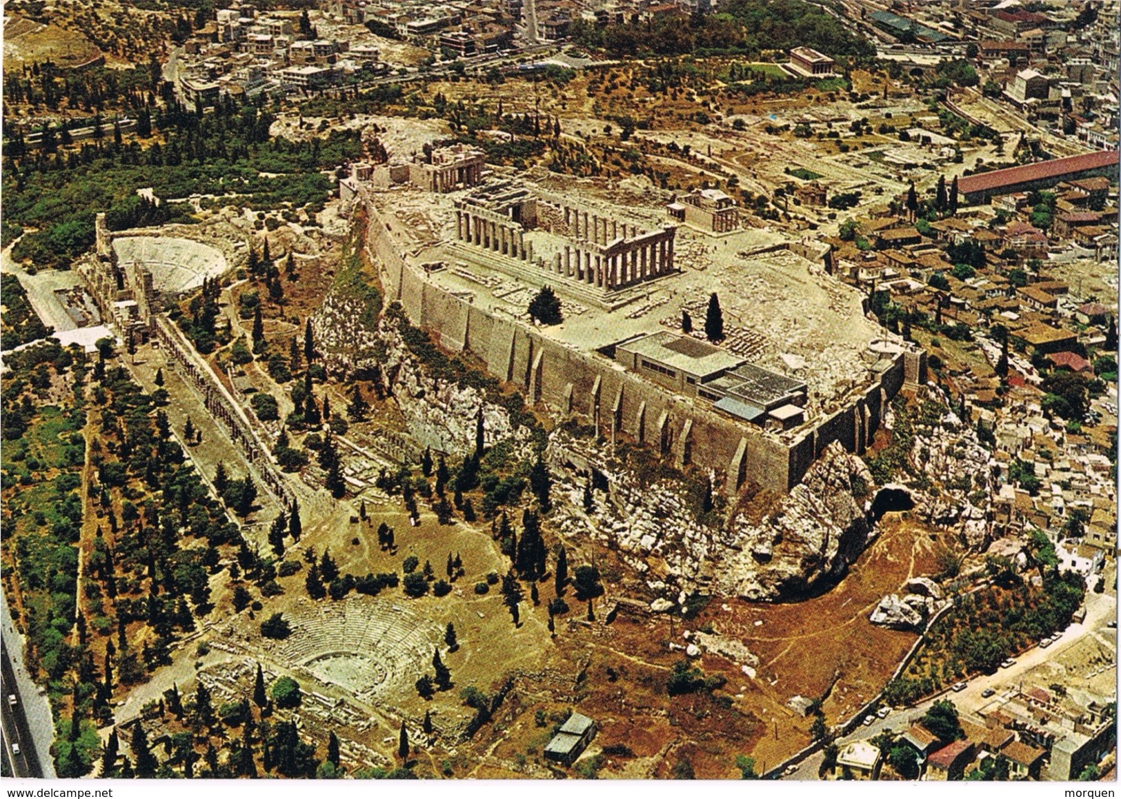 24539. Postal ATENAS (grecia) Vista Aerea De La Acropolis. Arqueologia - Grecia
