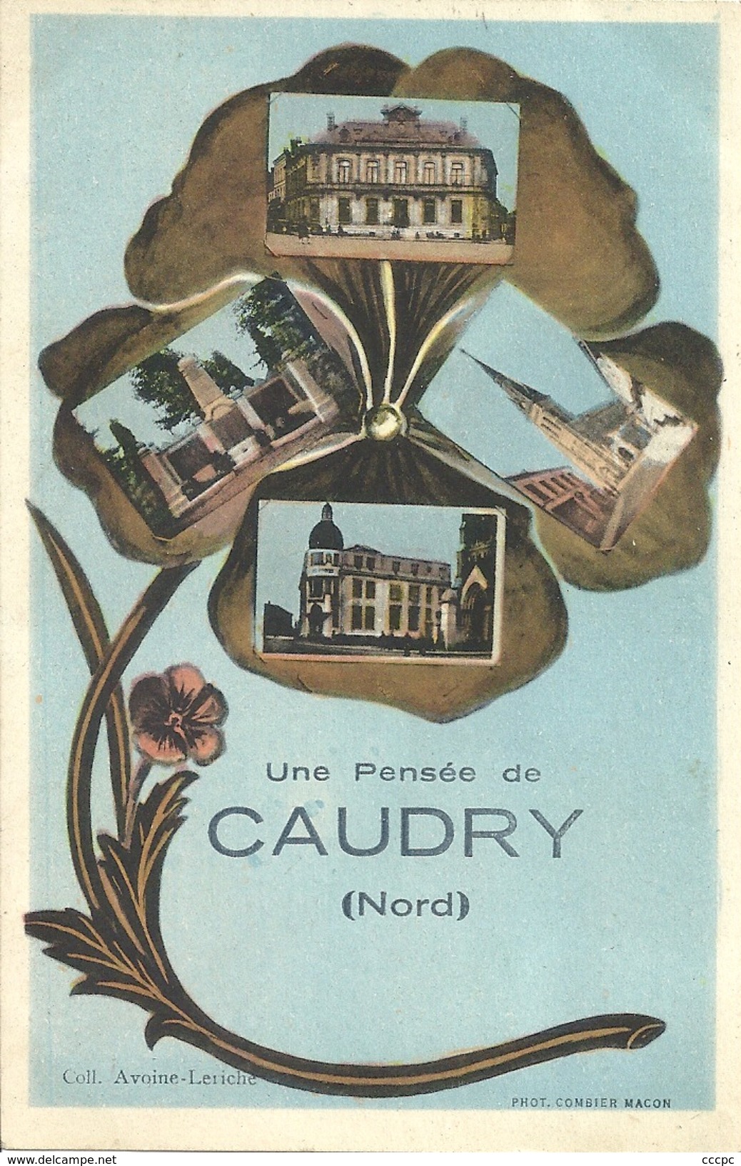 CPA Une Pensée De Caudry Vues Multiples - Caudry