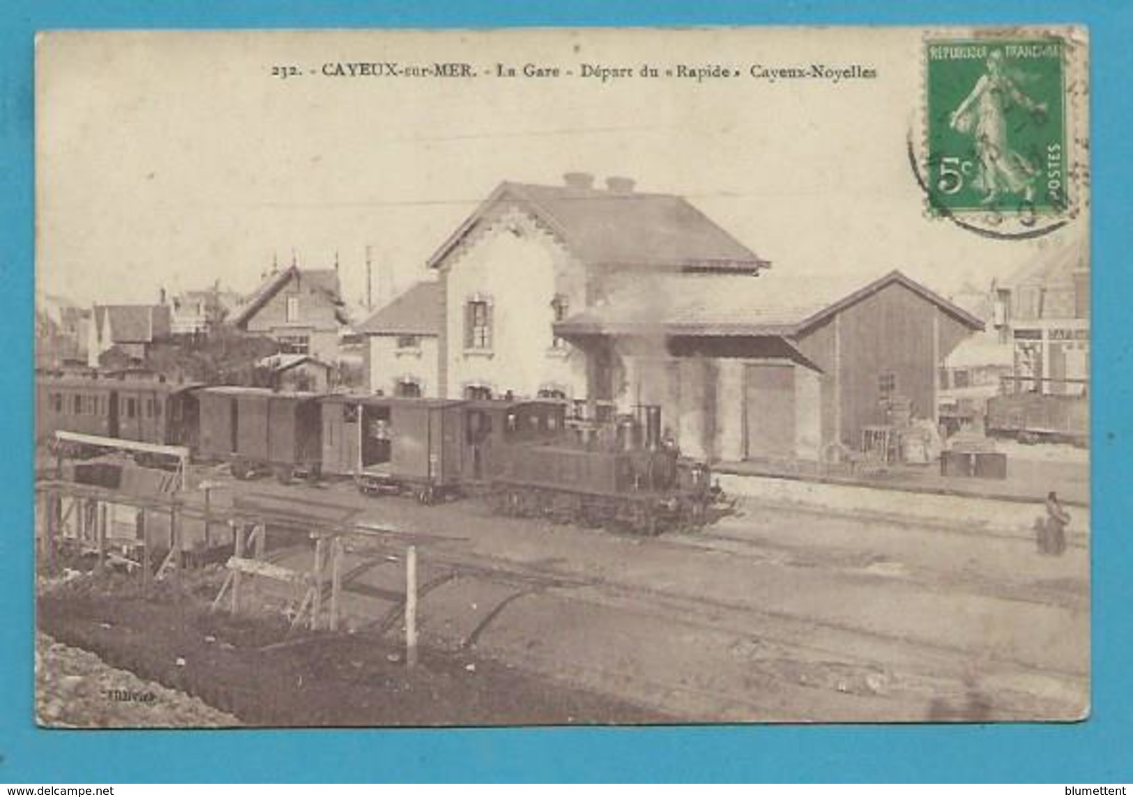 CPA 232 - Chemin De Fer Train La Gare De CAYEUX SUR MER 80 - Cayeux Sur Mer