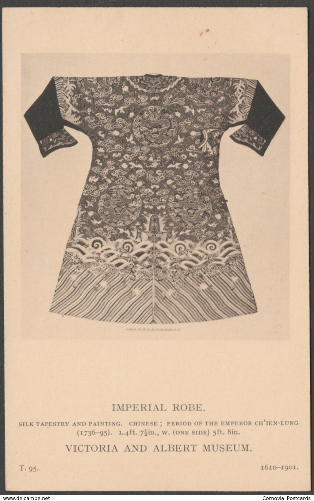 Chinese Imperial Robe, Victoria And Albert Museum, London, C.1920 - V&A Postcard - Museum
