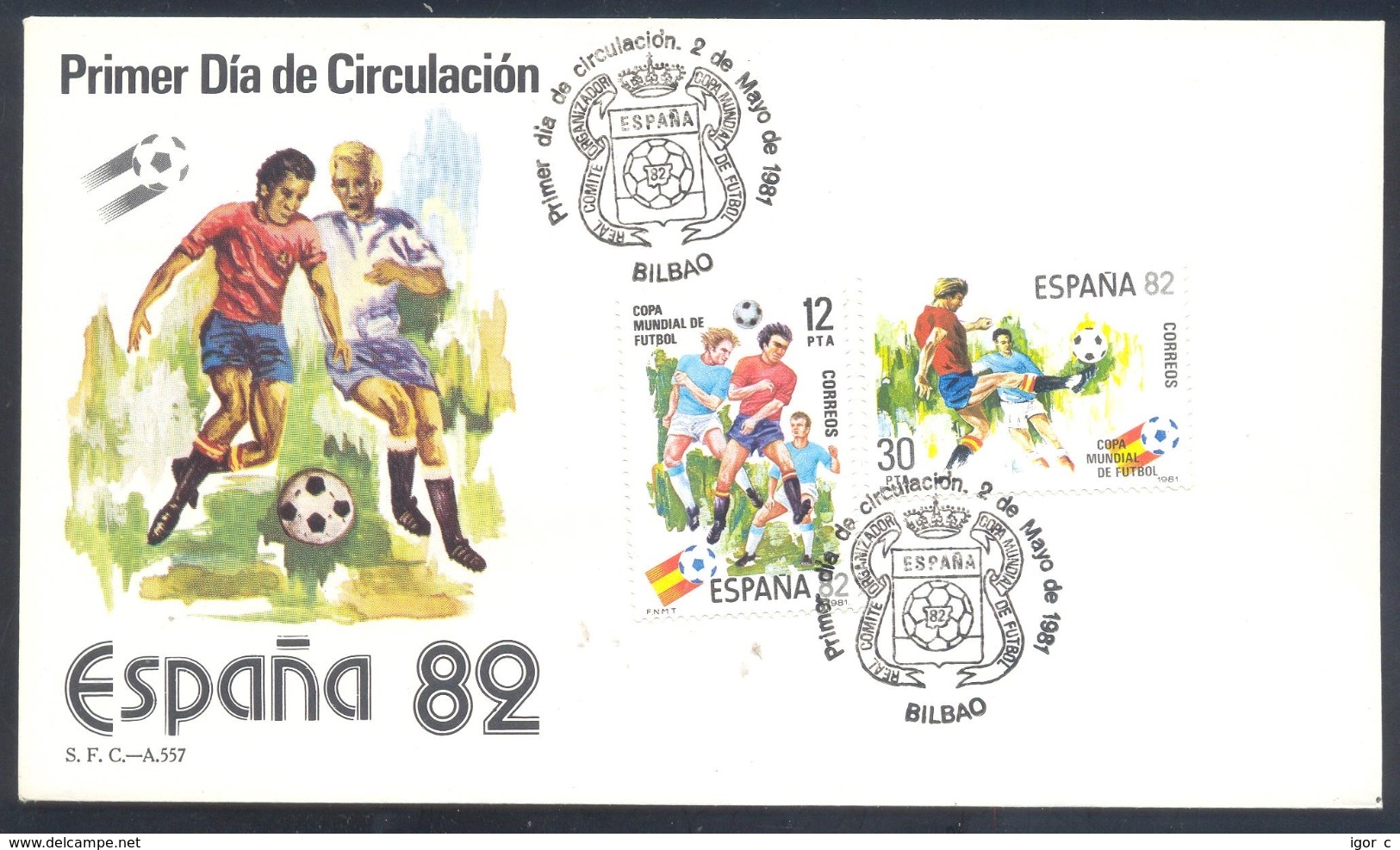 Spain 1982 Cover: Football Fussball Soccer Calcio; FIFA World Cup Mundial Weltmeisterschaft: Bilbao Cancellation - 1982 – Espagne
