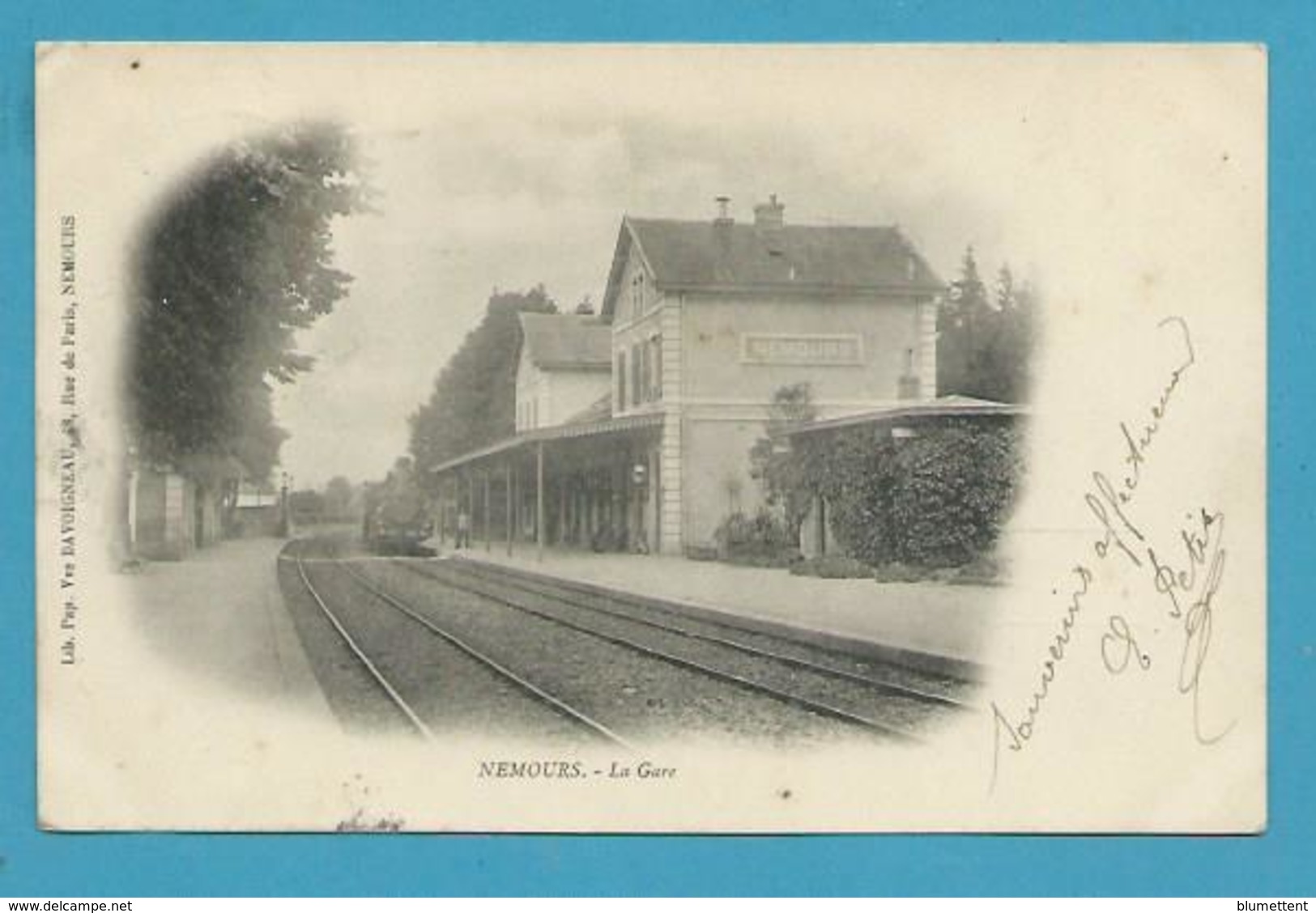 CPA Chemin De Fer Train La Gare NEMOURS 77 - Nemours