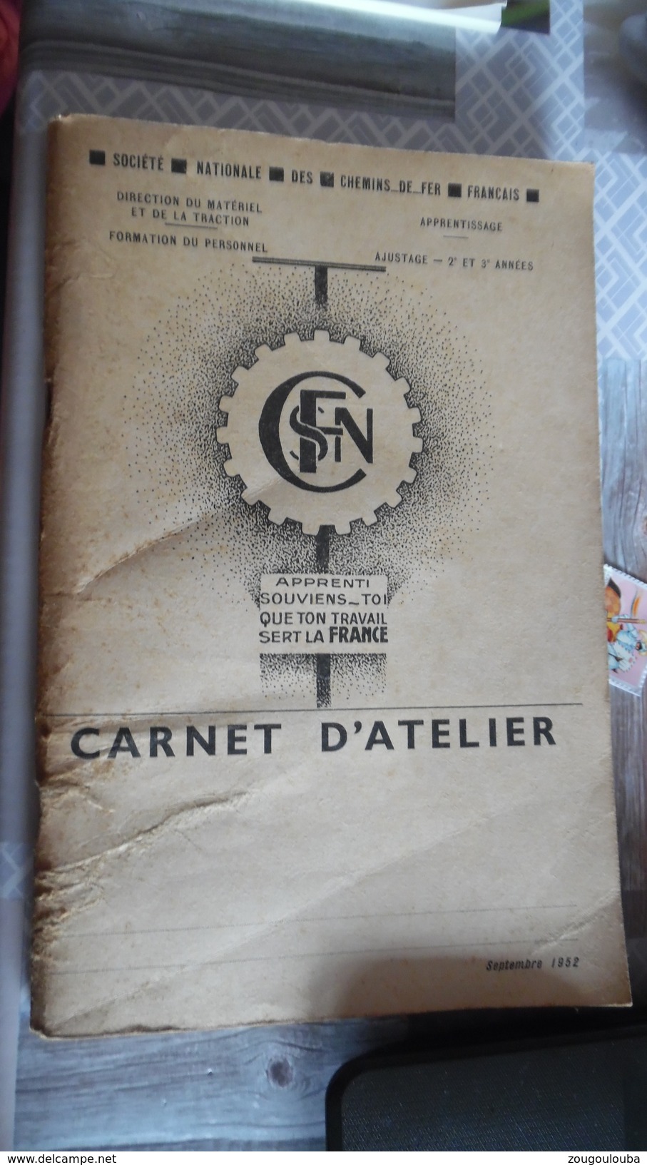 SNCF Carnet D'entretien Vierge 1952 - Eisenbahnverkehr