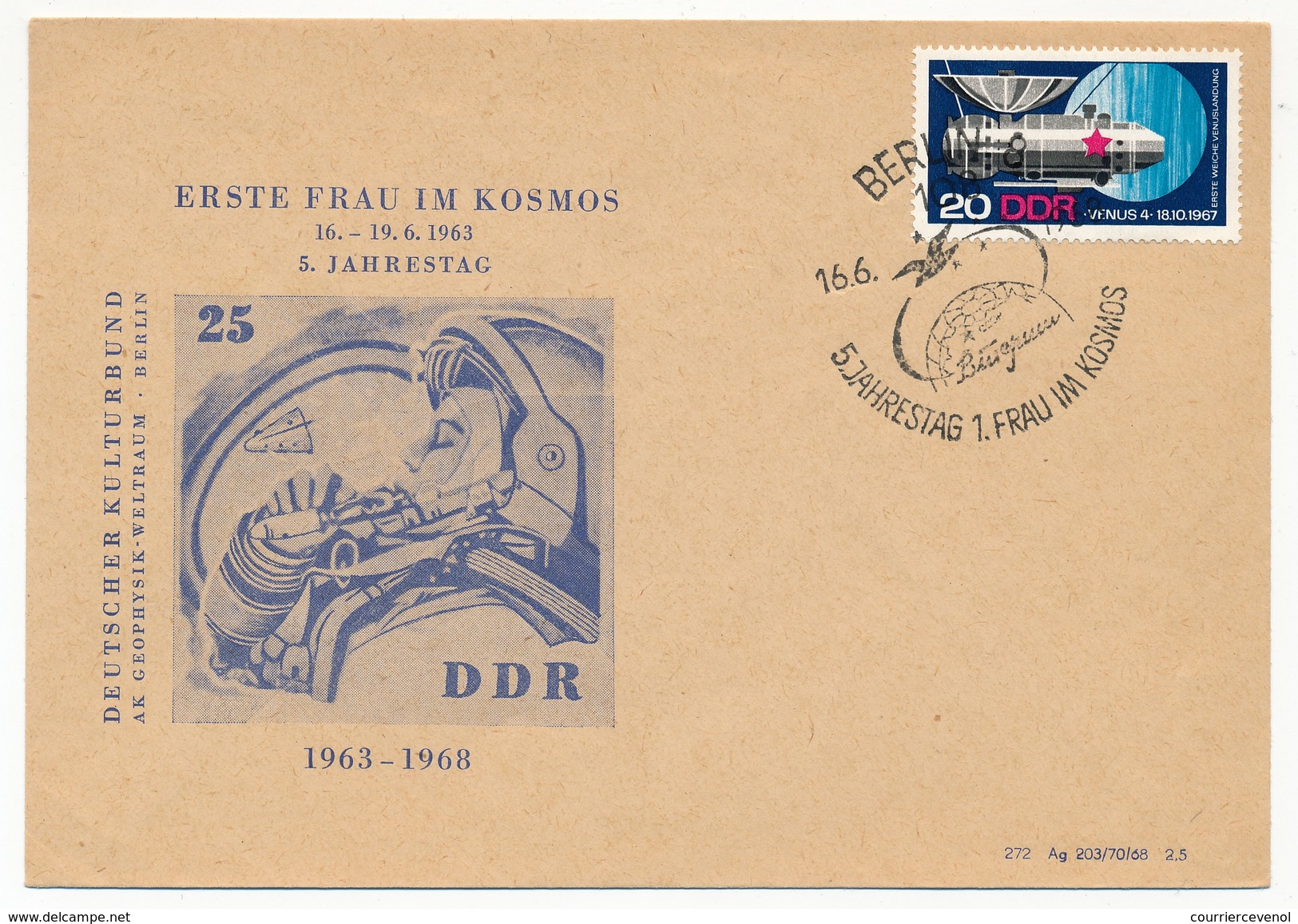 Allemagne DDR - Enveloppe "Erste Frau Im Kosmos" BERLIN 1963 - Europa