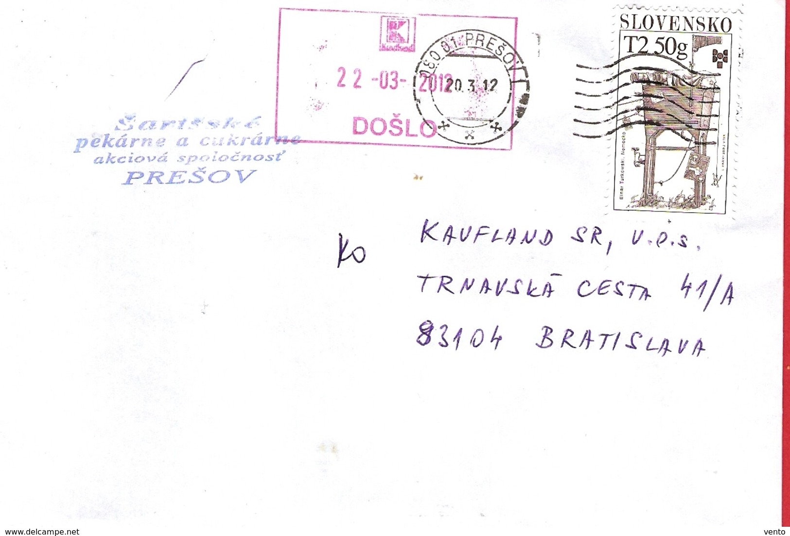 Slovakia Company Letter 2012 ... AH827 - Storia Postale