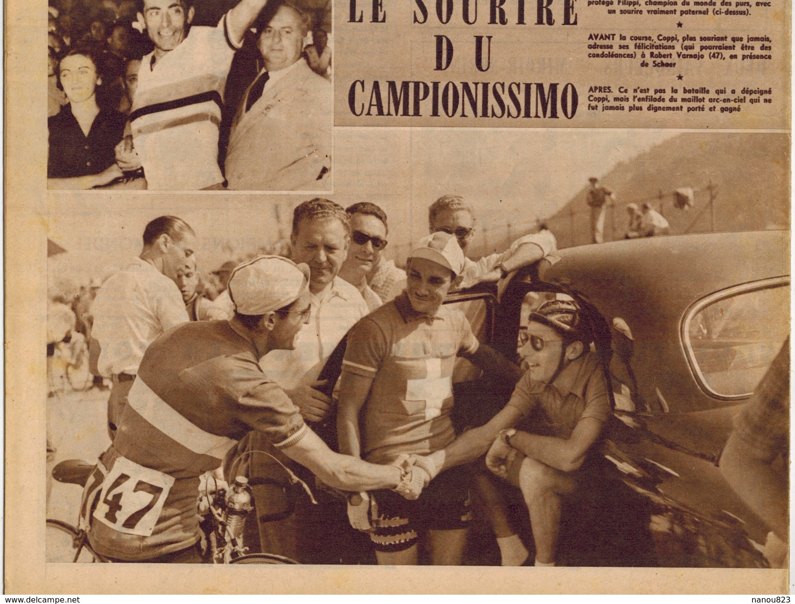 MIROIR SPRINT N 377 1953 Bobet Coppi Filippi Verschueren Messina Patterson Foot Reims Nîmes Nice Aix Sochaux - Sport