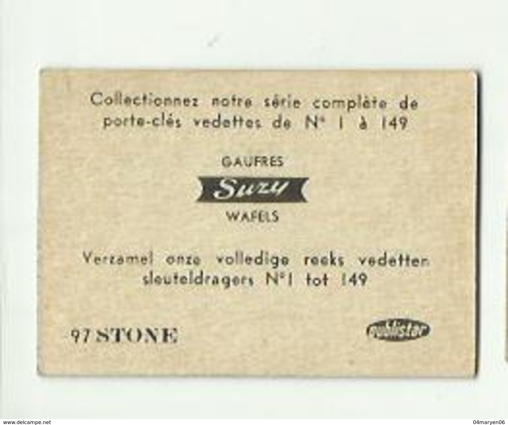 1 X    CHROMO = "STONE  "- **SUZY ** Wafels/gaufres  = Nr.  97 - Autres & Non Classés