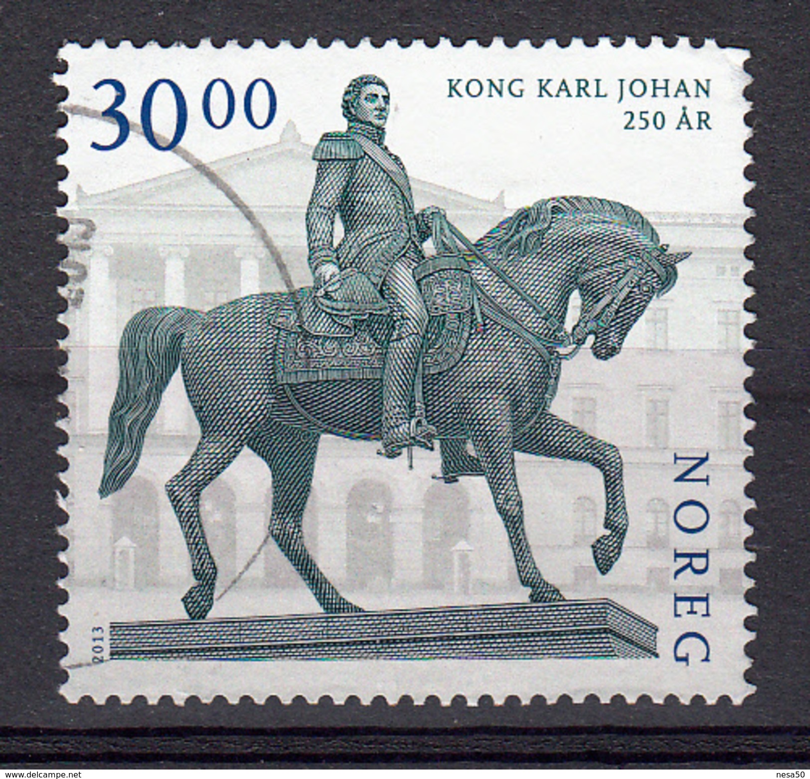 Noorwegen 2013 Mi Nr 1815  Koning Karl Johann III   -2 - Used Stamps