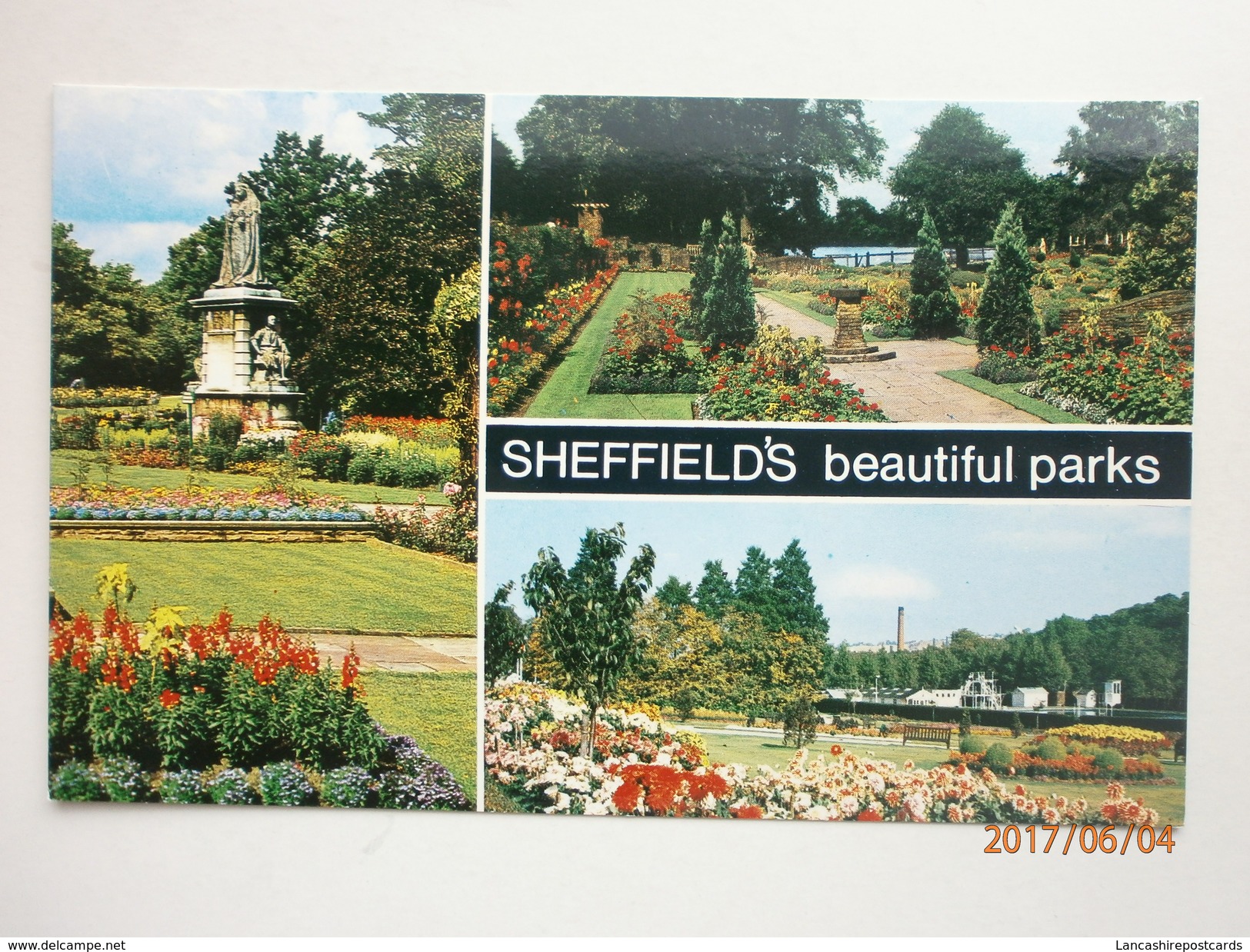 Postcard Sheffield Multiview Beauchief Gardens Millhouses Park Endcliffe Park Bamforth Color Gloss Series My Ref B11275 - Sheffield