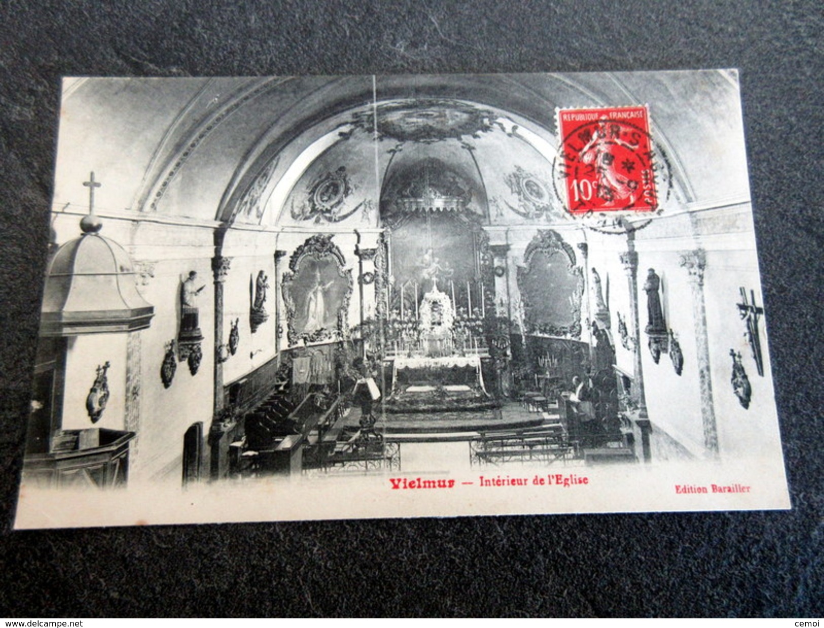 CPA - VIELMUR (81) - Intérieur De L'église - 1913 - Vielmur Sur Agout