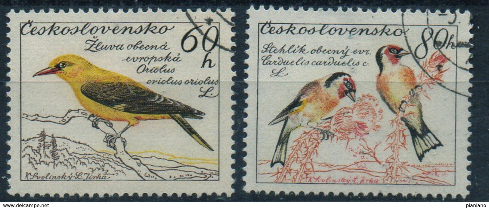PIA - CECOSLOVACCHIA - 1959 : Uccelli - (Yv  1046-52) - Sperlingsvögel & Singvögel