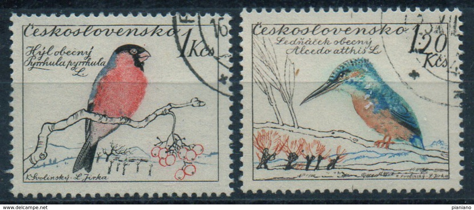 PIA - CECOSLOVACCHIA - 1959 : Uccelli - (Yv  1046-52) - Sperlingsvögel & Singvögel