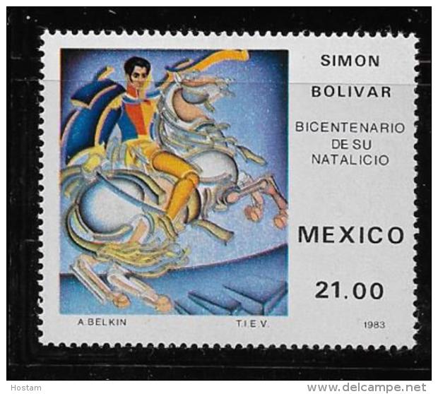 MEXICO   1983,  SCOTT #1322, SIMON BOLIVAR, M Light Hing Mark - Neufs