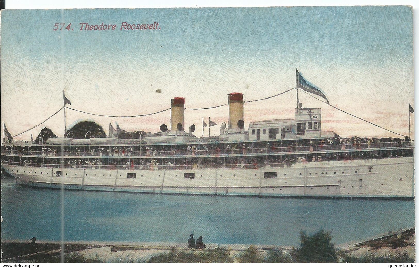 Theodore Roosevelt No 574. Used Acmegraph Co. Chicago 1900's Front & Back Shown - Steamers