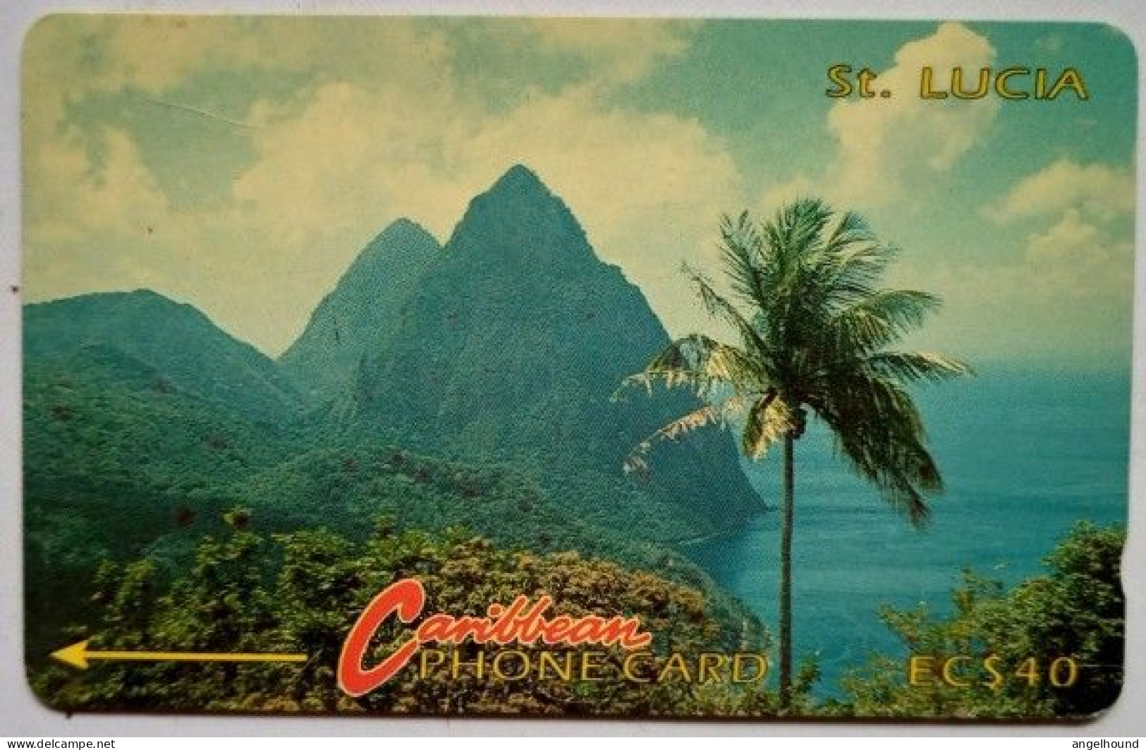 Saint Lucia Cable And Wireless EC$40 3CSLC " Pitons 2 ( Without Logo ) - Saint Lucia