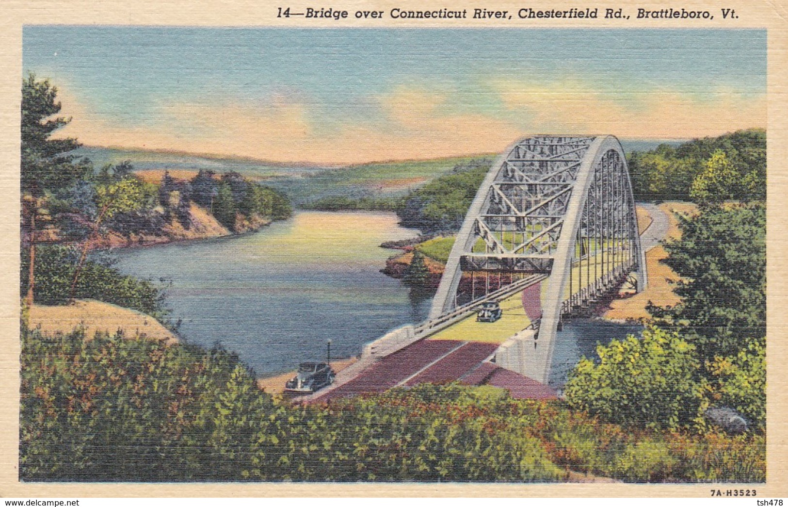 ETATS-UNIS--RARE---BRATTLEBORO--bridge Over Connecticut River Chesterfield Rd.,brattleboro  VT.--voir 2 Scans - Other & Unclassified