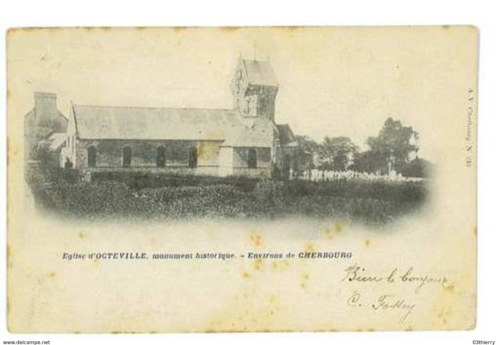 CPA 50 OCTEVILLE EGLISE - Octeville