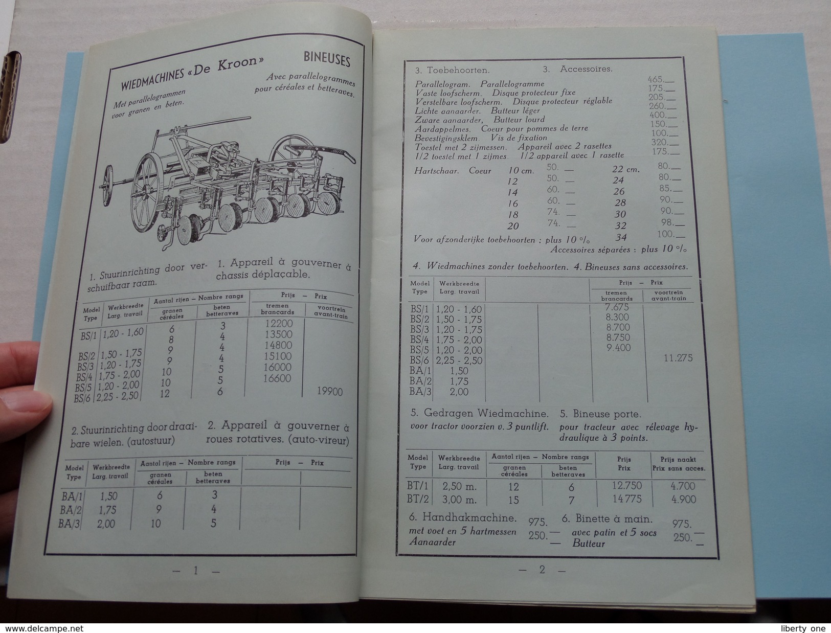 Landbouwmachines Cyriel WEEMAES & Zn Smishoek MEERDONK-Waas DE KROON ( Tarief N° 61 ) 1961 ! - Advertising