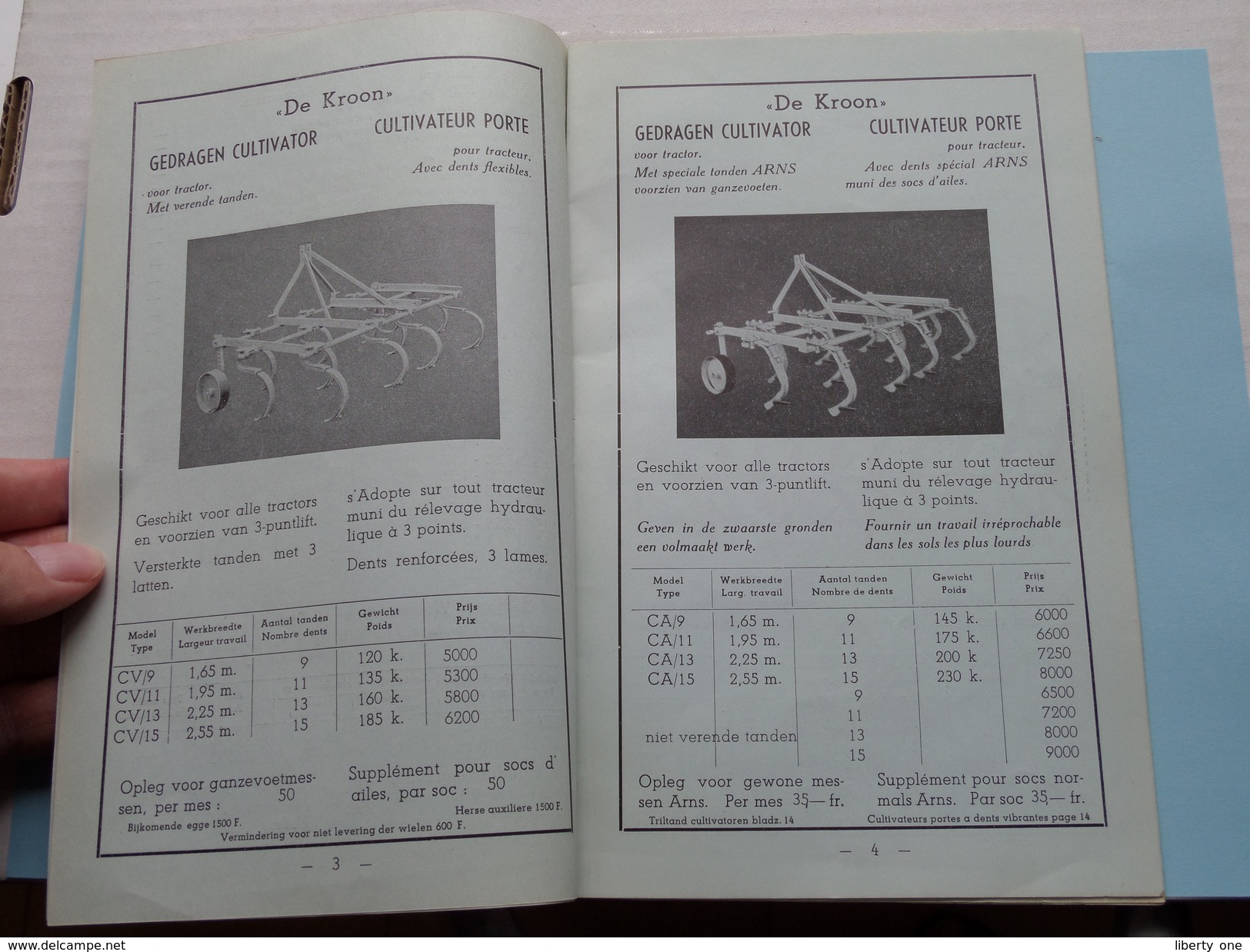 Landbouwmachines Cyriel WEEMAES & Zn Smishoek MEERDONK-Waas DE KROON ( Tarief N° 61 ) 1961 ! - Reclame