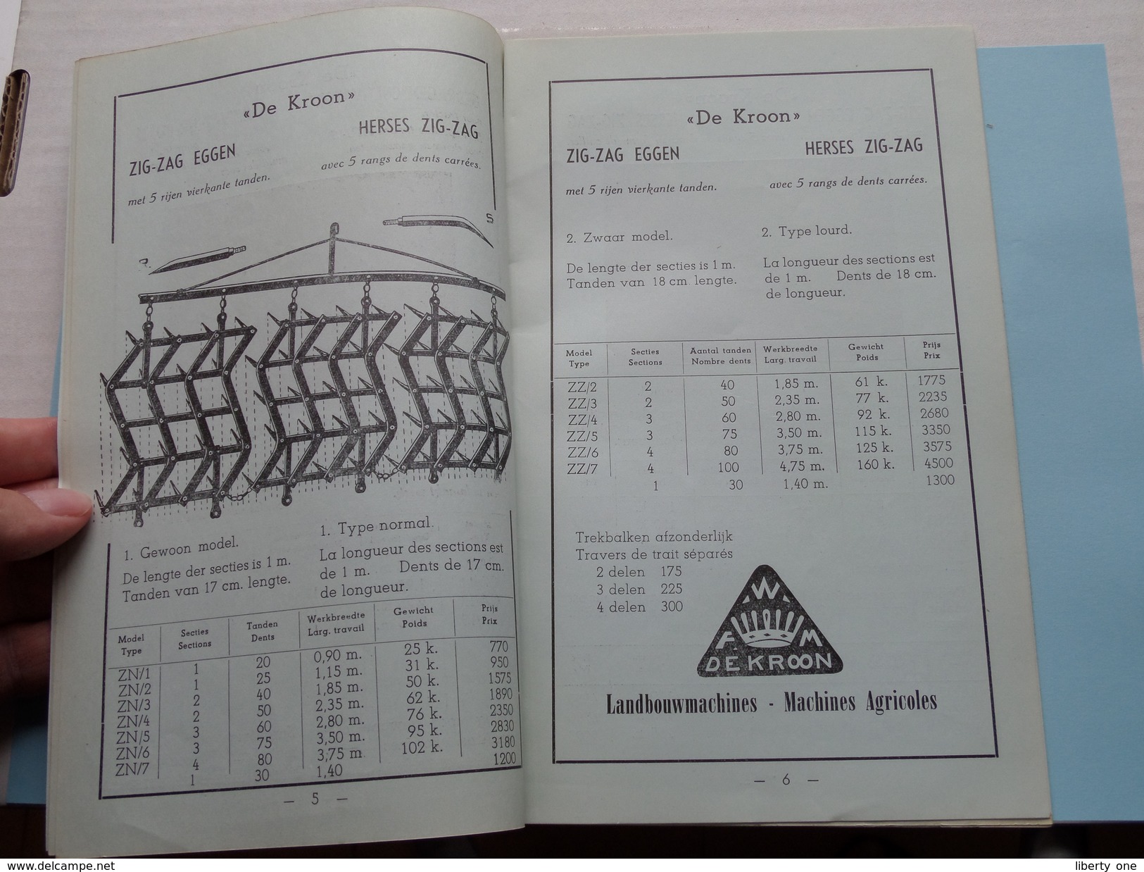 Landbouwmachines Cyriel WEEMAES & Zn Smishoek MEERDONK-Waas DE KROON ( Tarief N° 61 ) 1961 ! - Publicités