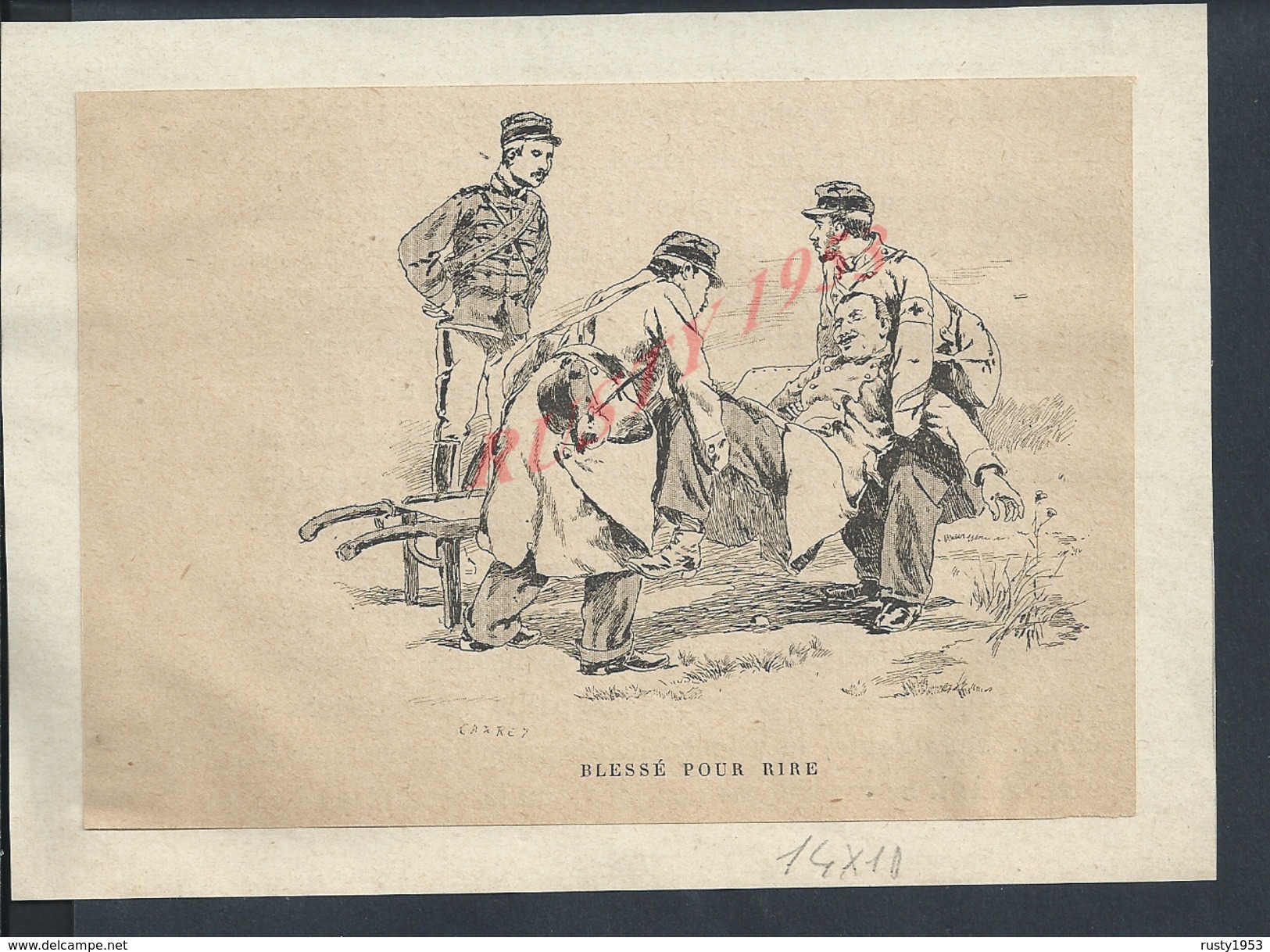 MILITARIA IMAGE COUPURE DE PRESSE MILITAIRE SOLDATS & BLESSÉ POUR RIRE CROIX ROUGE 10X14 : - Autres & Non Classés