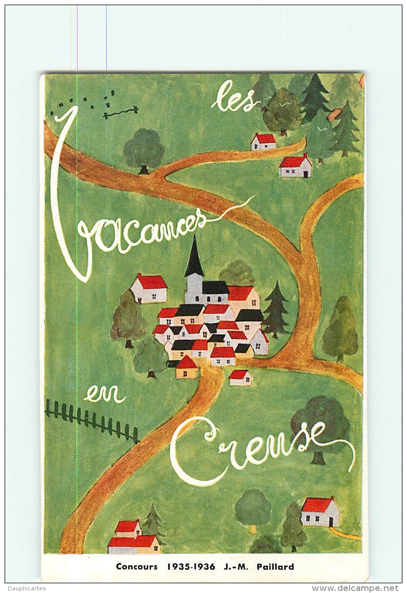 Les Vacances En Creuse Par Germaine Valette, Concours 1935-1936 Paillard, Beaux Arts. 2 Scans. - Otros & Sin Clasificación