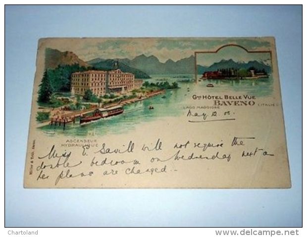 Cartolina Lago Maggiore - Baveno - Grand Hotel Bella Vista 1909 - Verbania