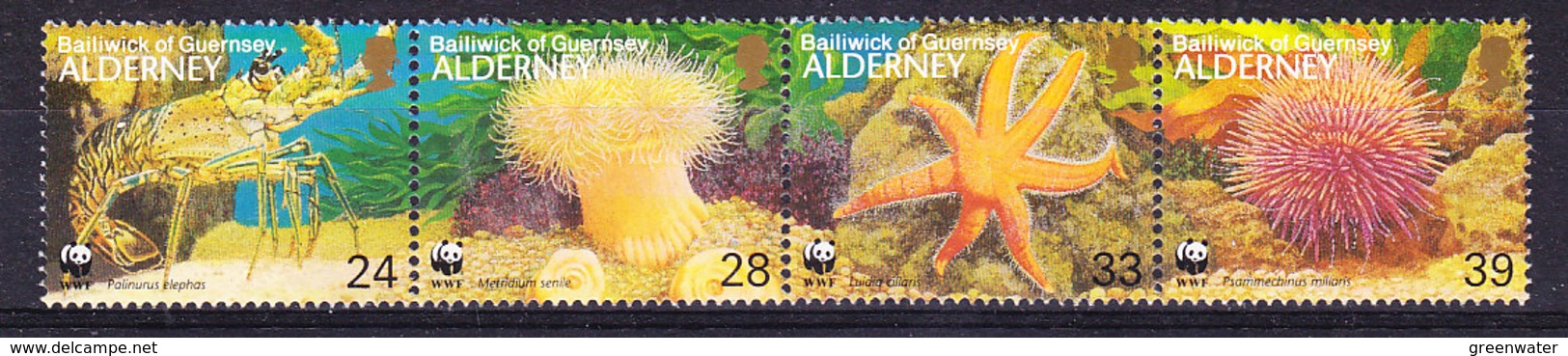 Alderney 1993 WWF/Sea Life  Strip 4v  ** Mnh (35998) - Alderney