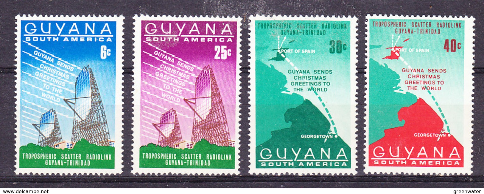 Guyana 1968 Christmas / Space 4v ** Mnh(35997) - Guyana (1966-...)