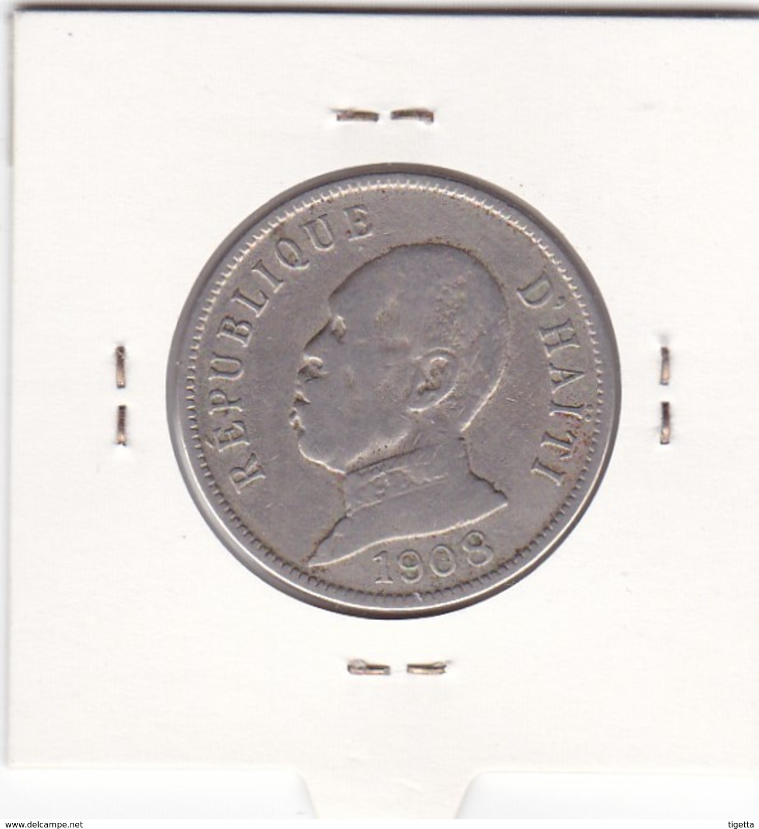 HAITI   50 CENTIMES  ANNO 1908  COME DA FOTO - Haiti