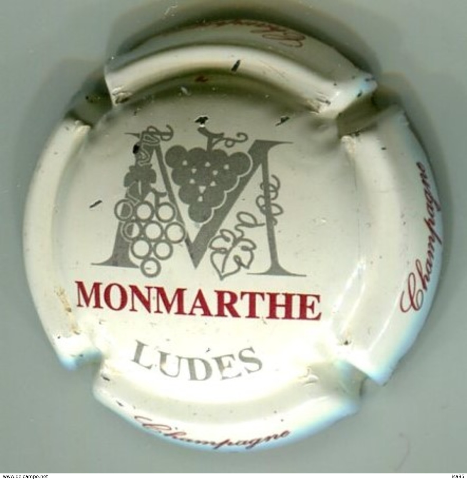 CAPSULE-CHAMPAGNE MONMARTHE N°08 Crème Gris & Bordeaux - Autres & Non Classés