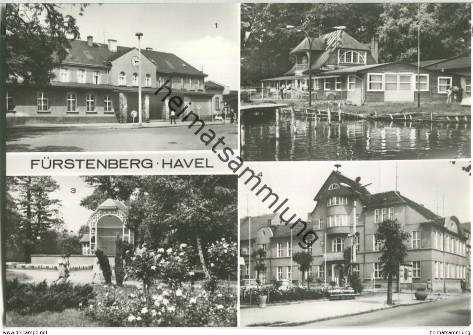 Fürstenberg - Bahnhof - Foto-Ansichtskarte - Fuerstenberg