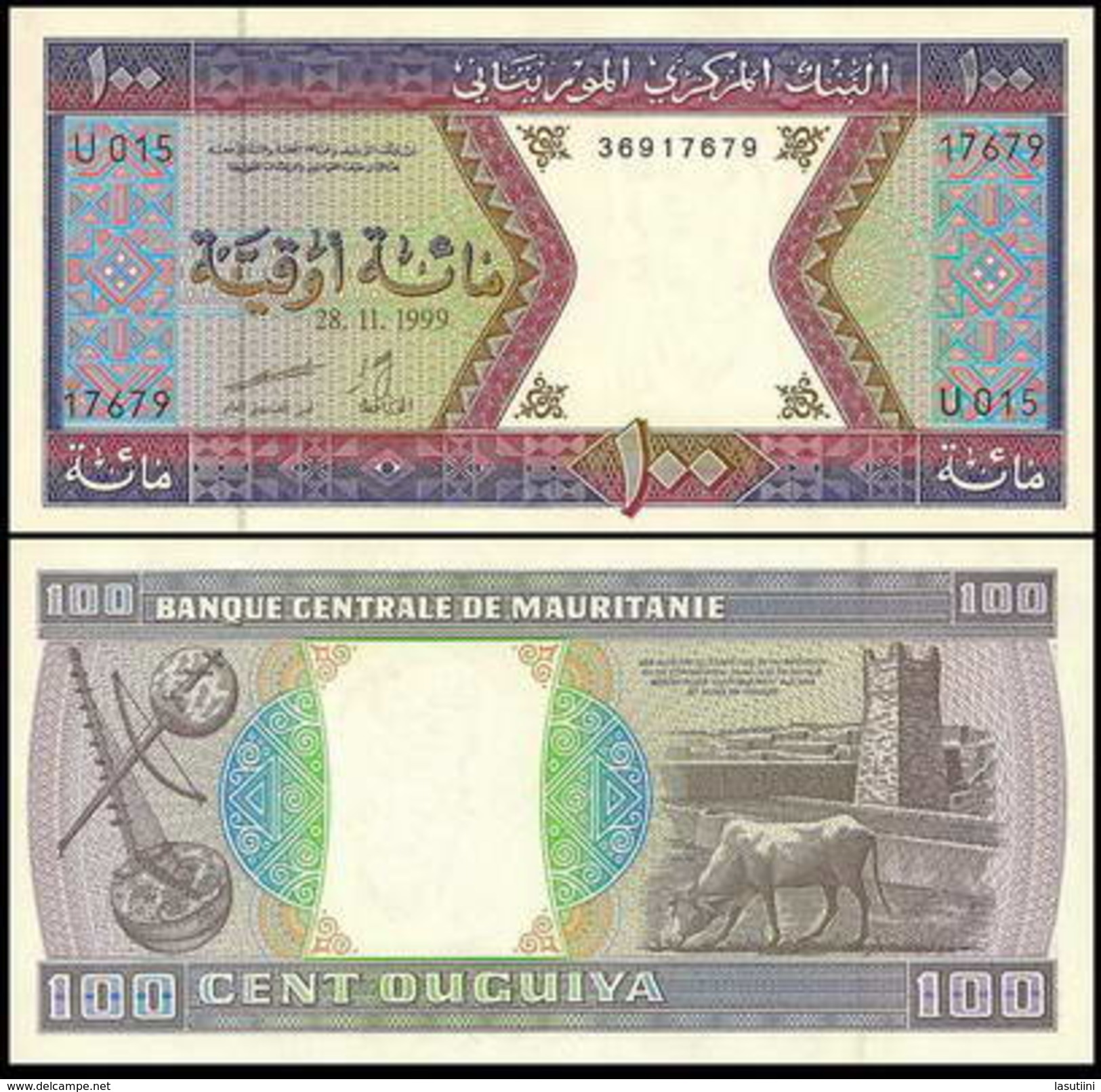 Mauritania 100 Ouguiya 1999 P4i UNC - Mauritania