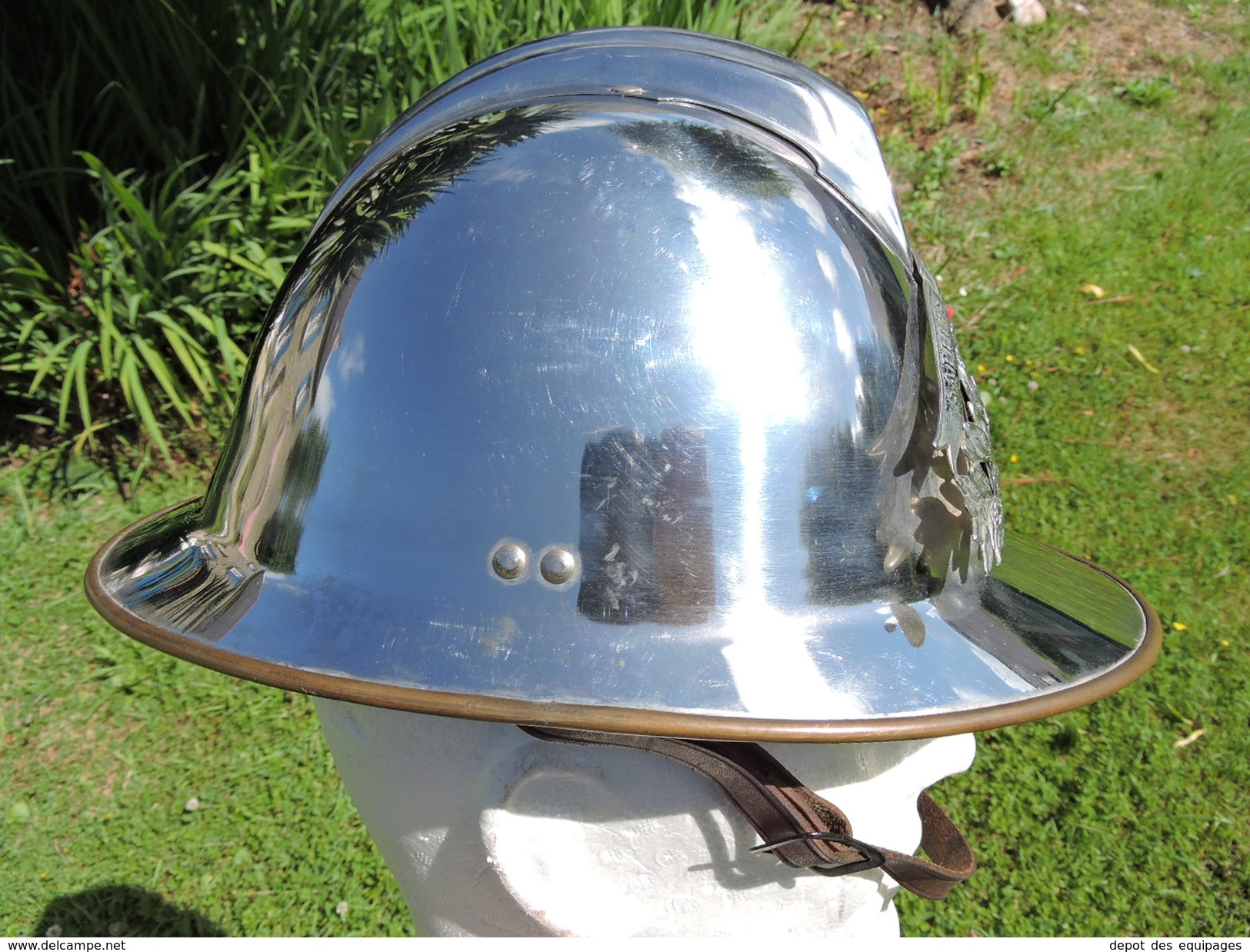 RARE ANCIEN CASQUE ADRIAN SAPEURS POMPIERS de NIAMEY - NIGER  à voir !!!