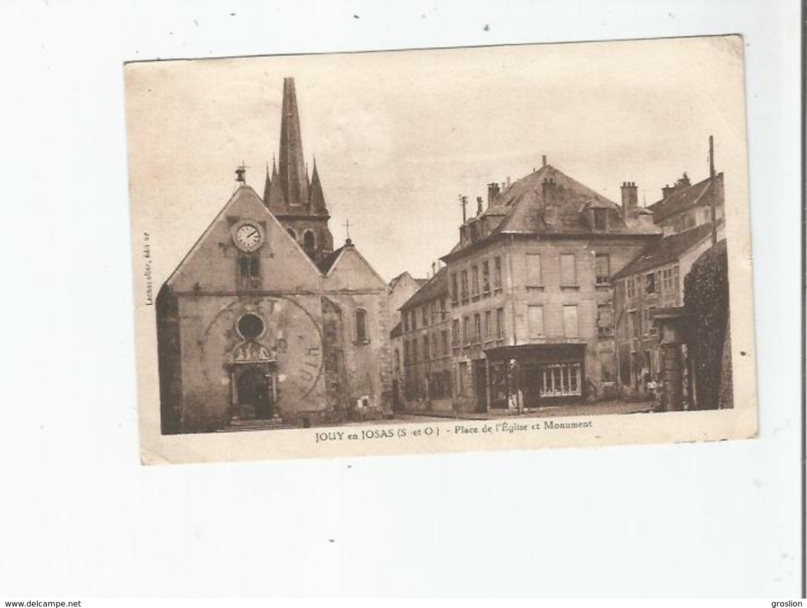 JOUY EN JOSAS (S ET O)  PLACE DE L'EGLISE ET MONUMENT 1937 - Jouy En Josas