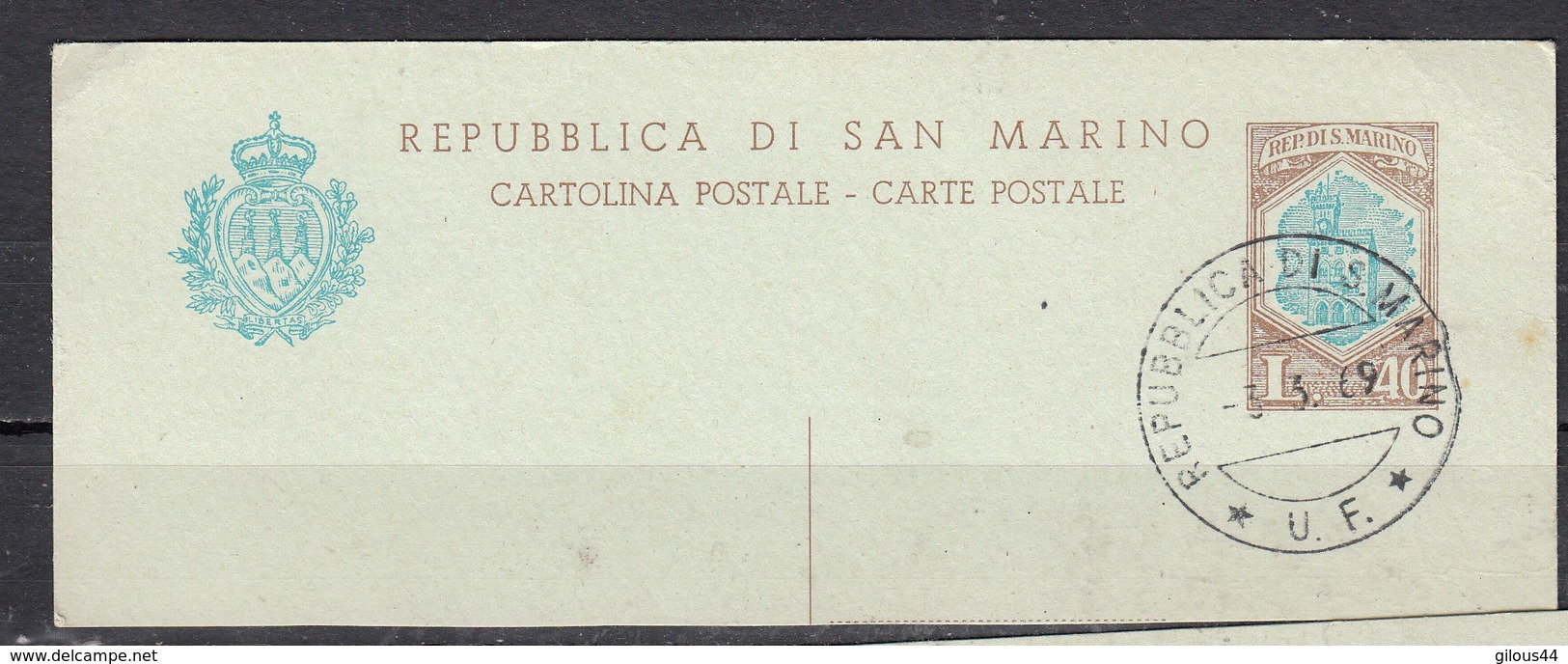 San Marin   Fragment Entier Postaux 1968 - Entiers Postaux