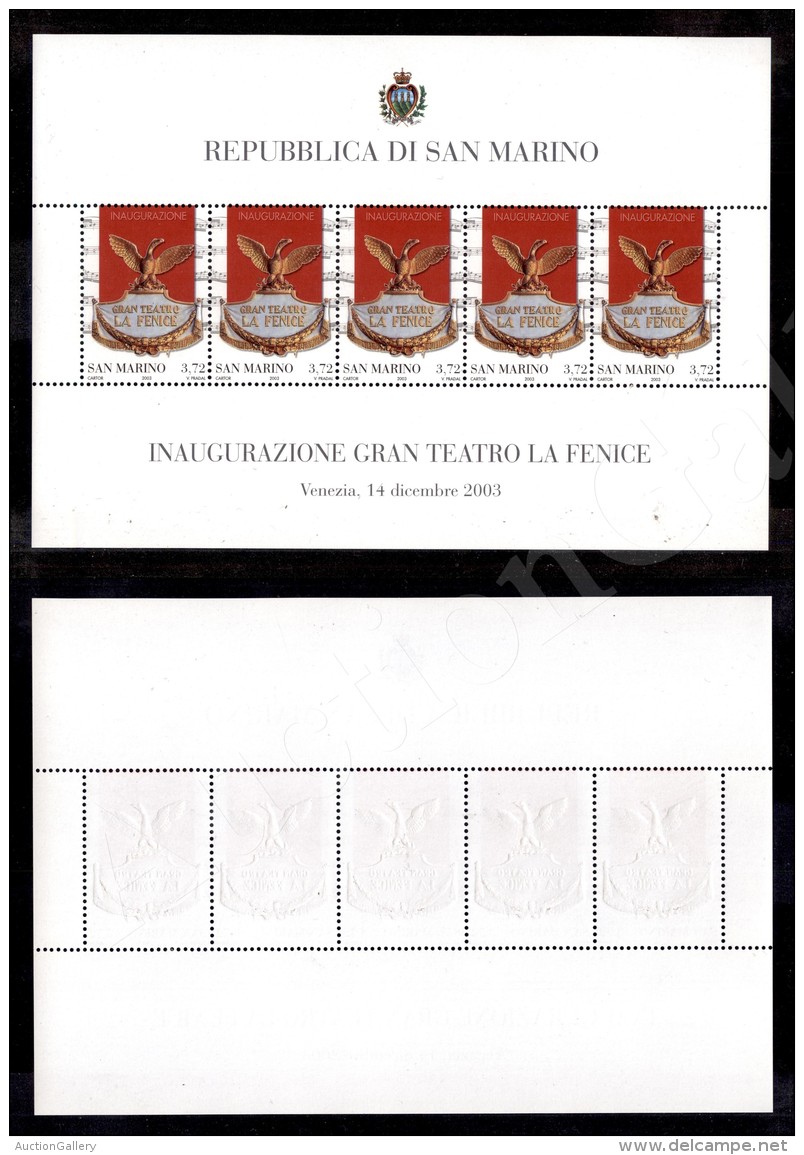 2003 - Gran Teatro La Fenice (73 - Foglietti) - Nuovo Con Gomma Integra (250) - Sonstige & Ohne Zuordnung